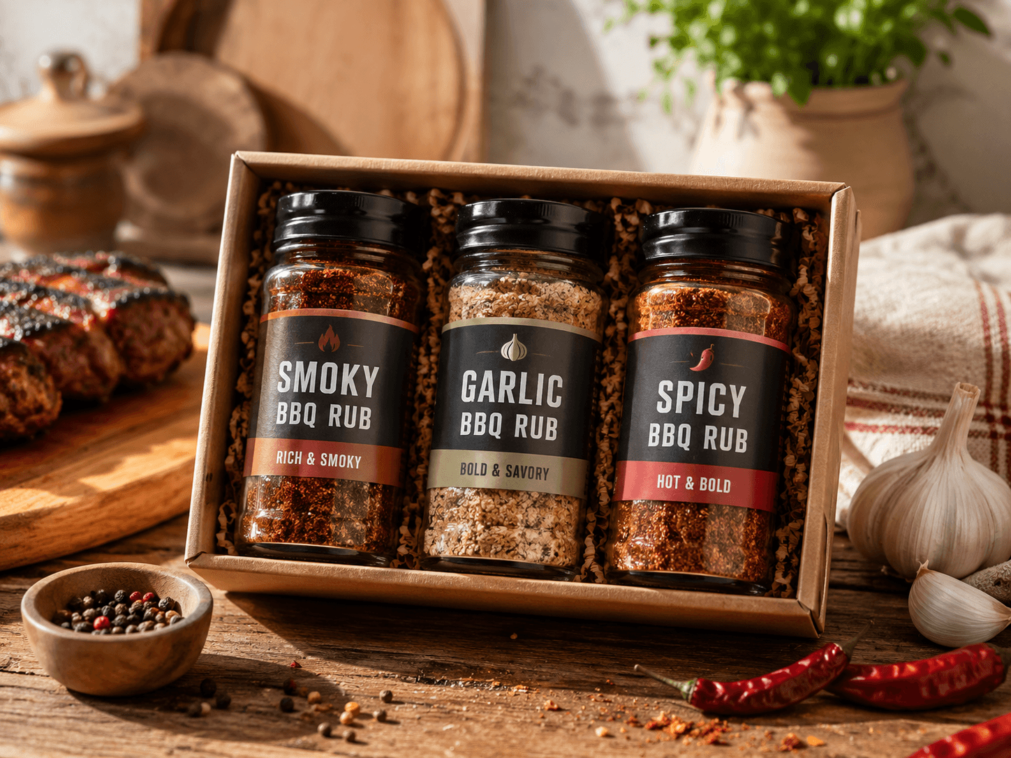 BBQ rub trio gift idea