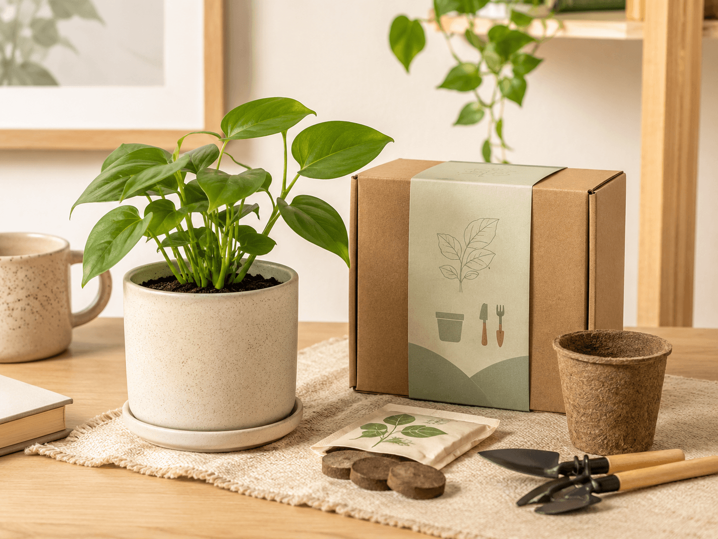 Desktop plant kit gift idea