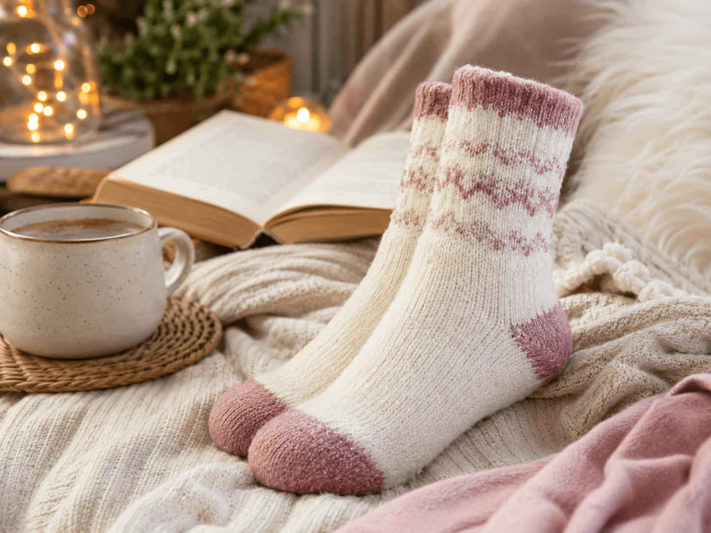 Cozy reading socks gift idea