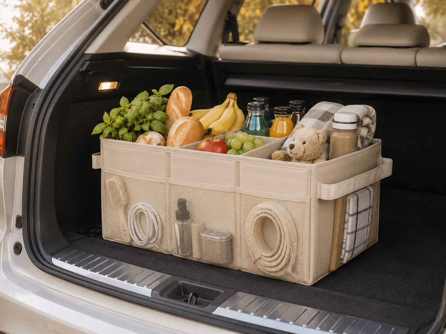 Car storage accessories keeping everyday items organised