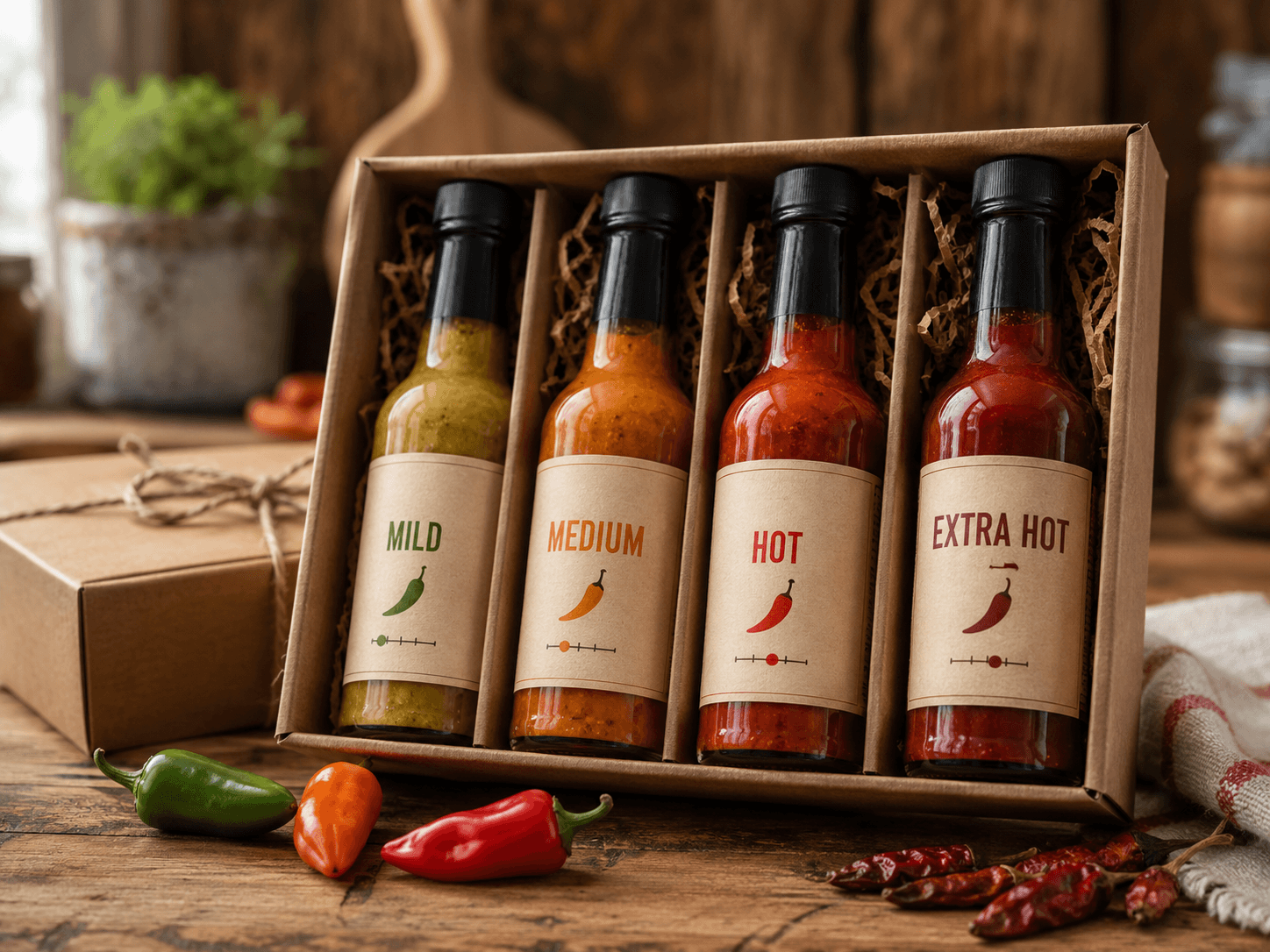 Hot sauce flight gift idea