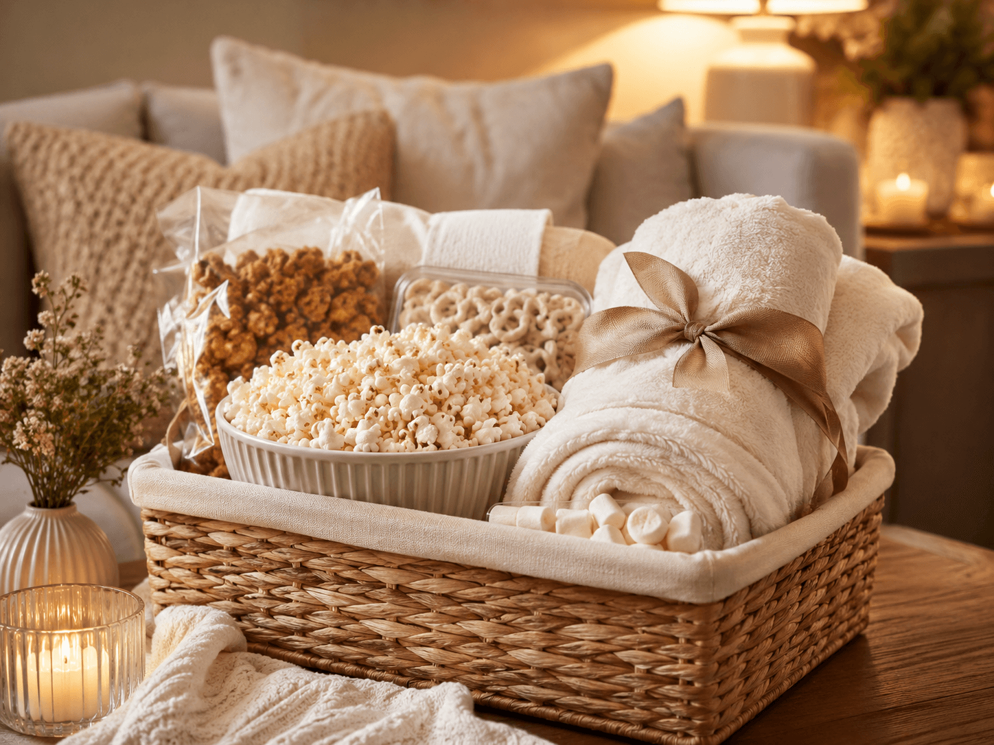 Movie night basket gift idea