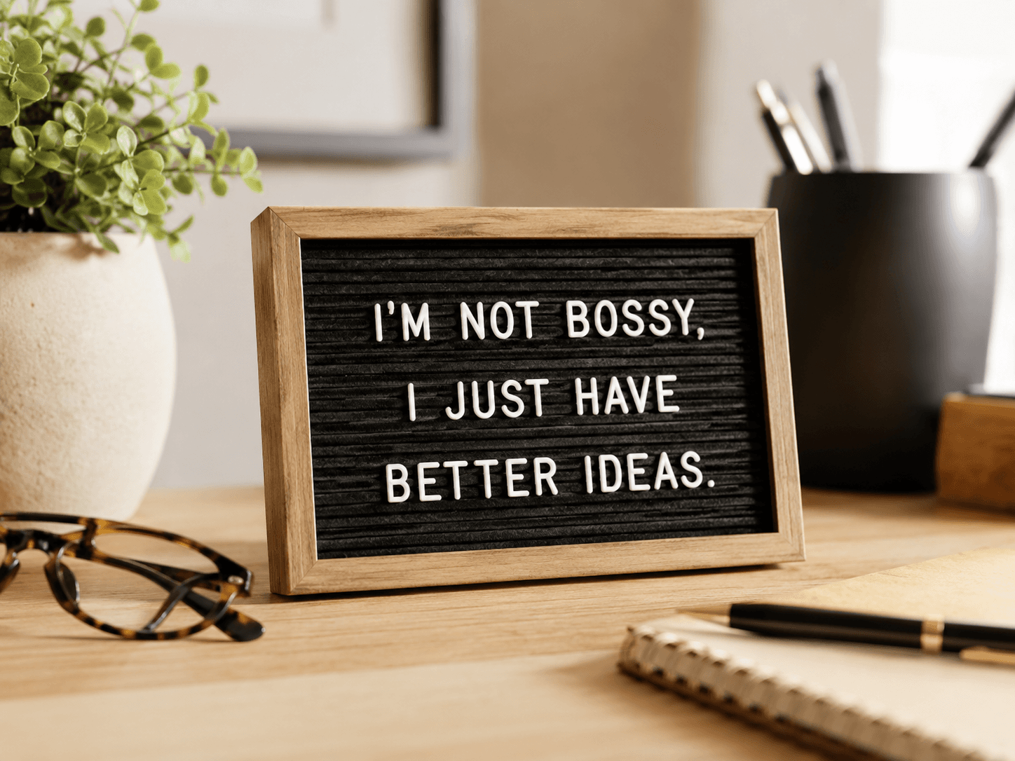 Silly desk sign gift idea