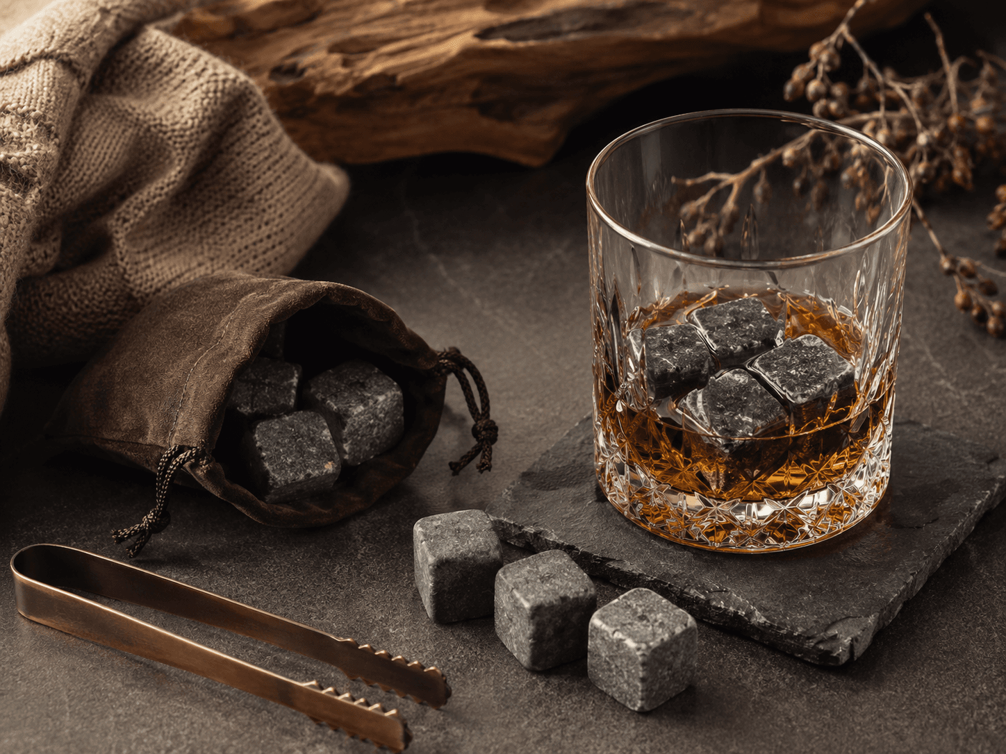 Whiskey stones set gift idea