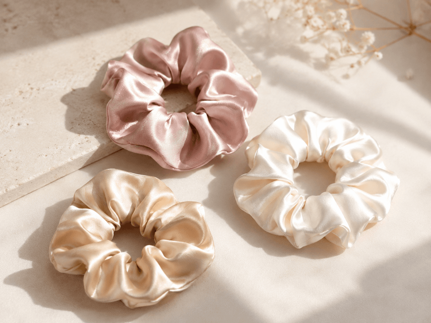 Silk scrunchie trio gift idea